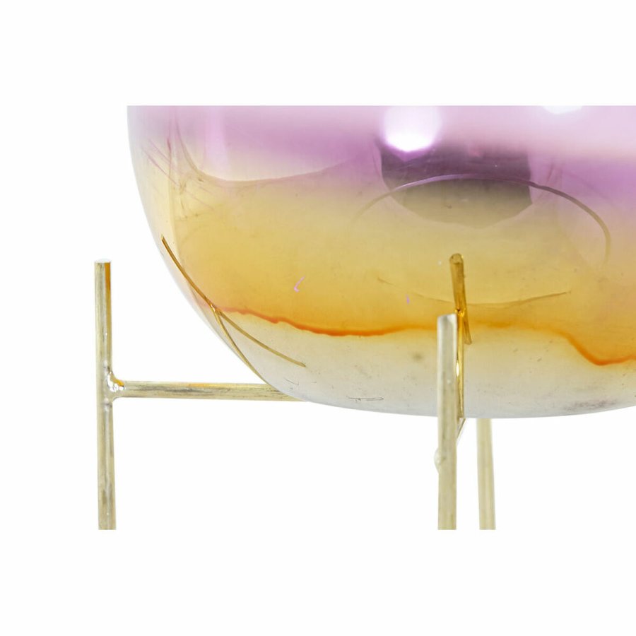 Lyseholder DKD Home Decor 8424001830619 Pink Gylden Metal Krystal 19 x 19 x 20,5 cm #3