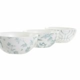 St til appetizere DKD Home Decor Hvid Marinebl Porceln Akacie Plastik Orientalsk 4 Dele 30 x 9,5 x 1,3 cm #4