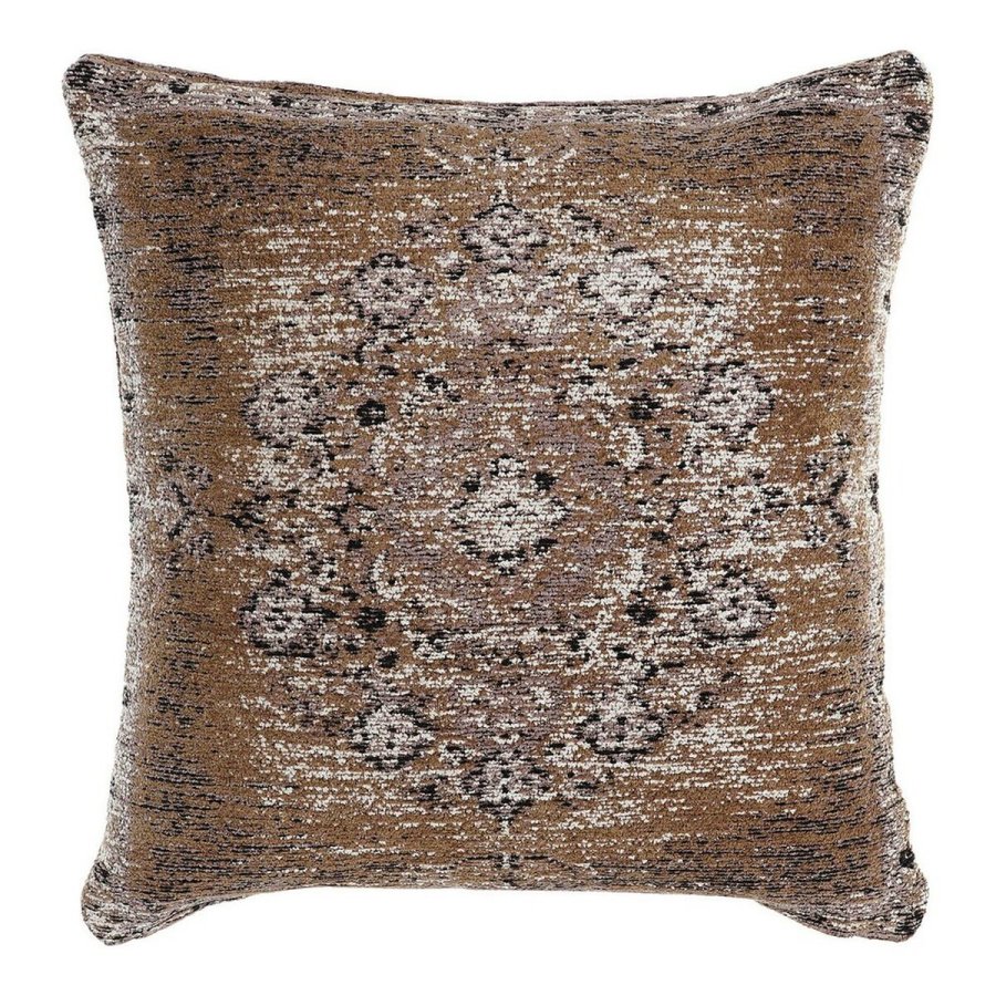 Pude DKD Home Decor 8424001832477 Sort Beige Lys brun Firkantet Araber 45 x 12 x 45 cm #1