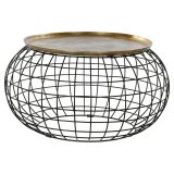 Sofabord DKD Home Decor 80 x 80 x 44 cm Sort Gylden Aluminium Plastik #1