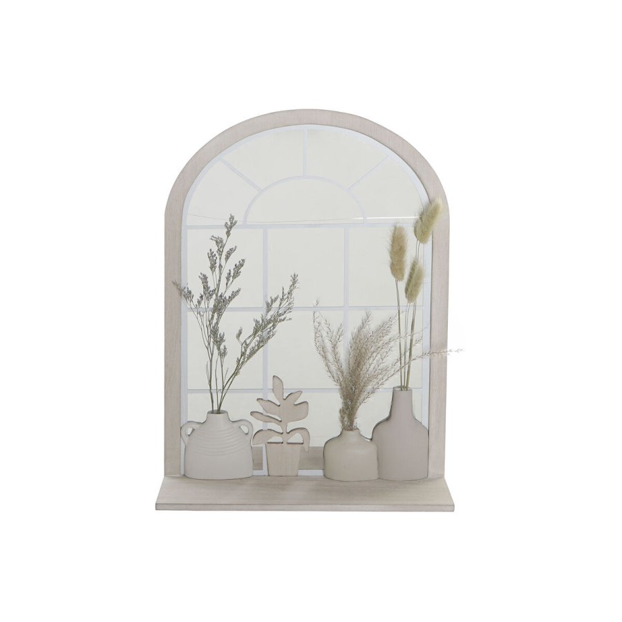 Vgspejl DKD Home Decor Beige Vase Cottage 35 x 10 x 50 cm #1