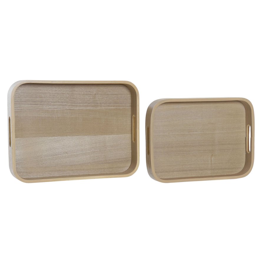 Snack bakke DKD Home Decor Natur Skandinavisk 40 x 30 x 5,5 cm (2 enheder) #4