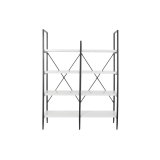 Hylder DKD Home Decor Sort Metal Hvid 4 Hylder Tr MDF (110 x 30 x 150 cm) #3