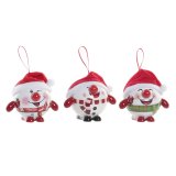 Julekugle DKD Home Decor Rd Hvid PVC Sne dukke (3 enheder) #1