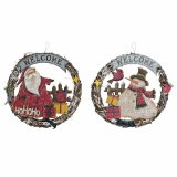 Julepynt DKD Home Decor Tr Tov Julemanden (2 pcs) (31 x 4 x 30 cm) #1
