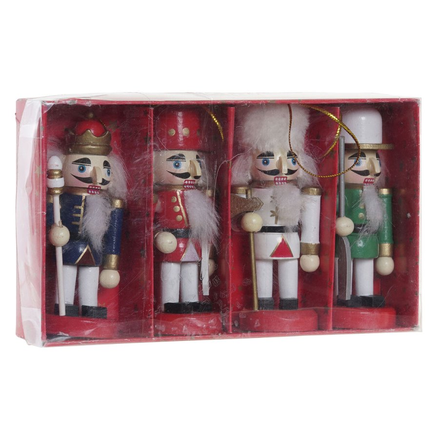 Julepynt DKD Home Decor Tr Nddeknkker (3 x 3 x 10 cm) (4 enheder) #13