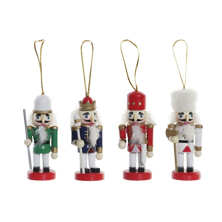 Julepynt DKD Home Decor Tr Nddeknkker (3 x 3 x 10 cm) (4 enheder) #1