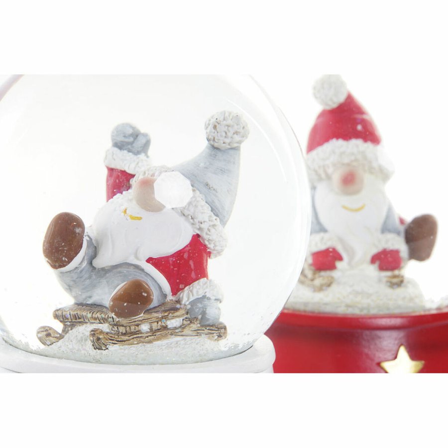 Julekugle DKD Home Decor Harpiks Krystal Julemanden (2 pcs) (9.5 x 9.5 x 13.5 cm) #5