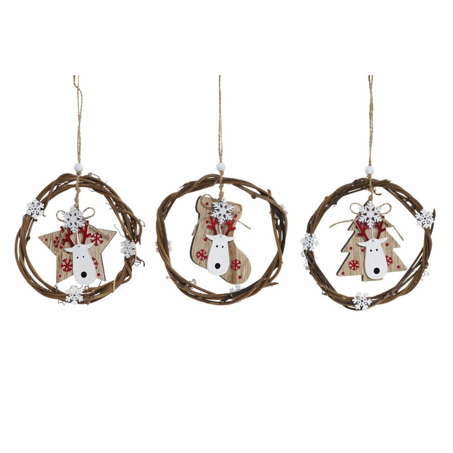 Julepynt DKD Home Decor Tr (3 pcs) (14 x 1 x 18 cm) #1