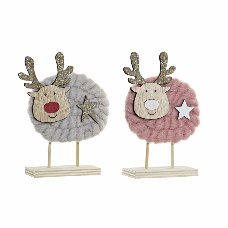 Julepynt DKD Home Decor Polyester Tr (2 pcs) (10 x 4 x 16 cm) #1