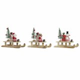 Julepynt DKD Home Decor Tr Julemanden (14 x 6 x 13 cm) (3 pcs) #1