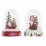 Julepynt DKD Home Decor Harpiks Krystal Julemanden (2 pcs) (9 x 9 x 11 cm) #1
