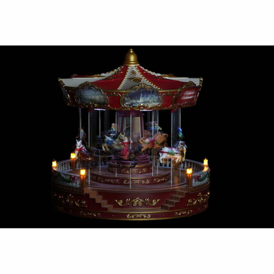 Julepynt DKD Home Decor LED Lys Bev�gelse Musical Multifarvet PVC Harpiks 30 x 30 x 30 cm #5