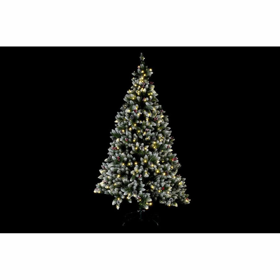 Juletr DKD Home Decor Hvid Rd Grn PVC Ananas snefald 125 x 125 x 210 cm #5
