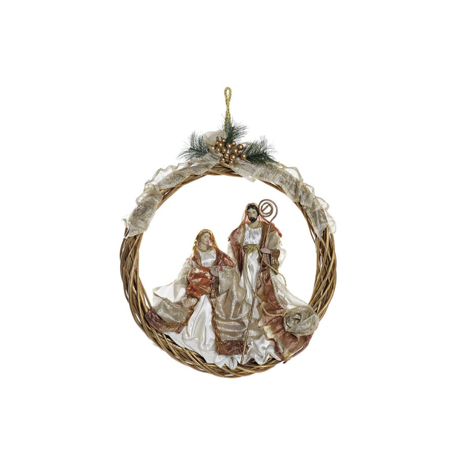 Adventskrans DKD Home Decor Polyester (30 x 5 x 30 cm) #1