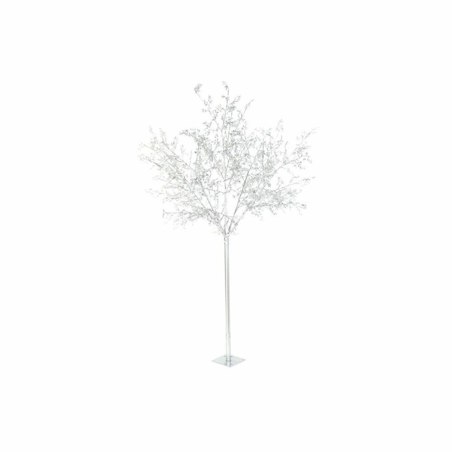 Juletr DKD Home Decor Hvid Slvfarvet Metal Plastik 120 x 120 x 220 cm #1