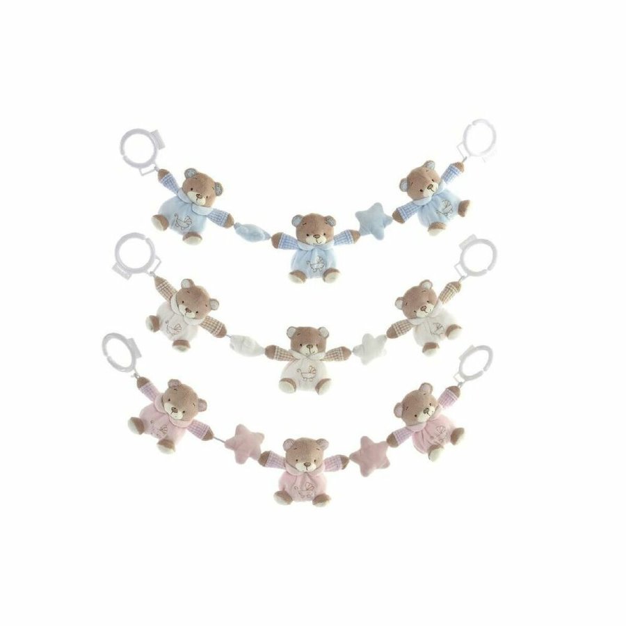 Bamse DKD Home Decor Hvid Himmelbl Lyserd Metal Brns Bjrn 30 x 40 cm 68 x 6 x 9 cm (3 Dele) #1