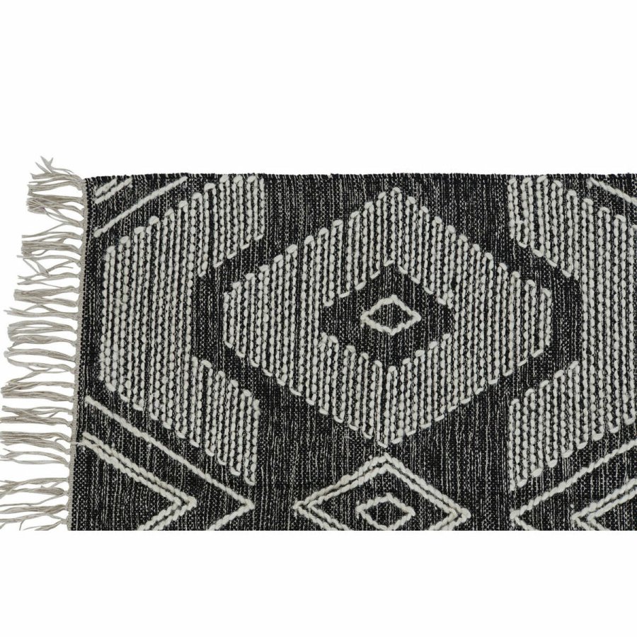 Tppe DKD Home Decor Hvid Sort Bomuld (160 x 230 x 1 cm) #13