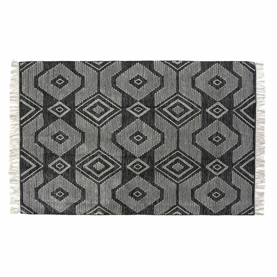Tppe DKD Home Decor Hvid Sort Bomuld (160 x 230 x 1 cm) #1