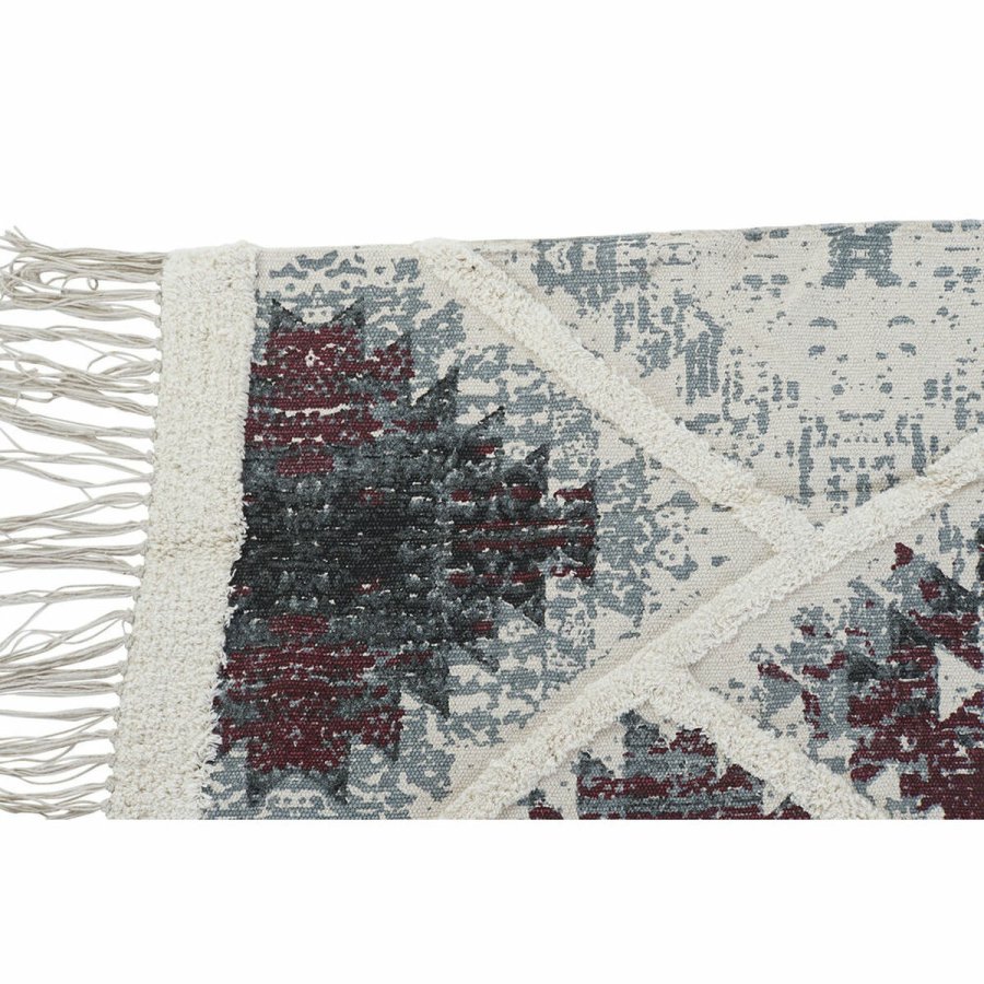 Tppe DKD Home Decor Hvid Rd Bomuld (200 x 290 x 1 cm) #13