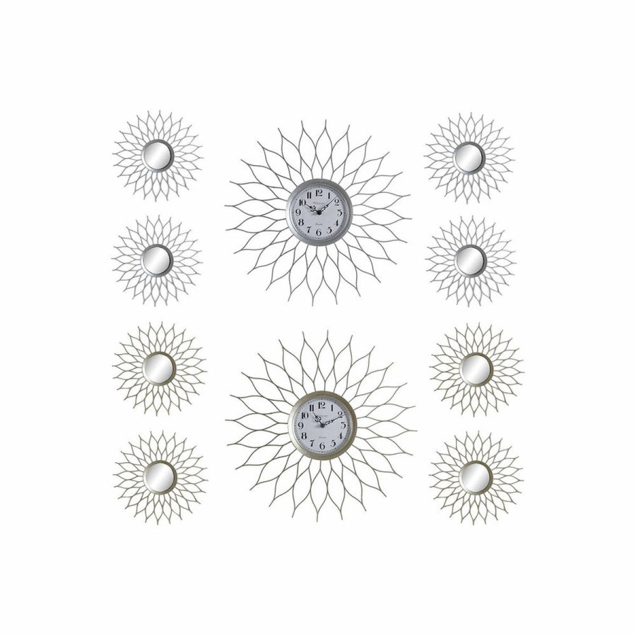 Ur DKD Home Decor Slv Champagne polypropylen Spejl (5 pcs) (2 pcs) #1