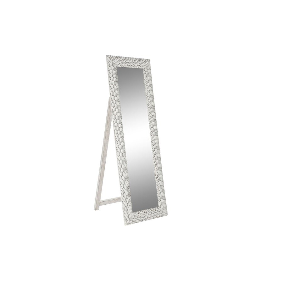 Fritstende spejl DKD Home Decor Hvid Mangotr Tr MDF Cottage (51 x 6 x 182 cm) #1