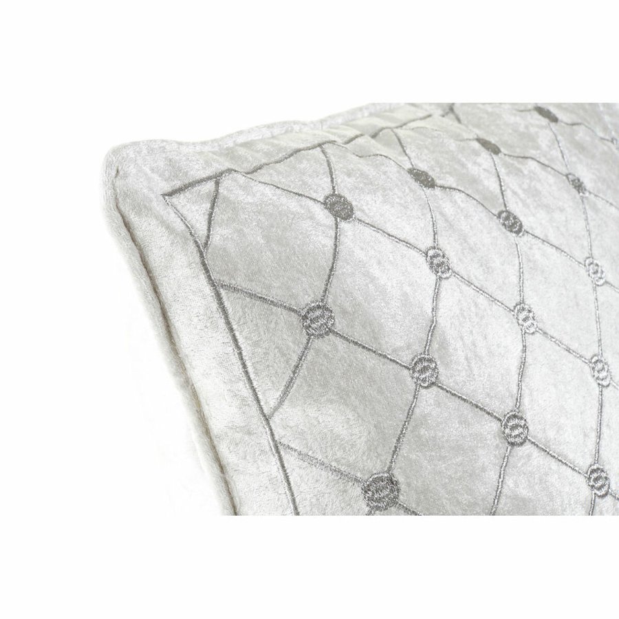 Pude DKD Home Decor 8424001850327 Gr 45 x 10 x 45 cm Hvid Romber #3
