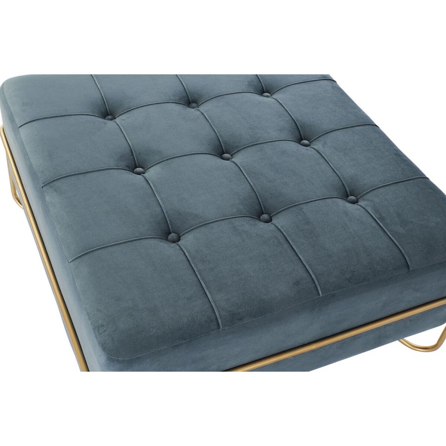 Stol DKD Home Decor   Skum Bl Gylden Metal Polyester Fljl Tr MDF (80 x 80 x 42 cm) #13