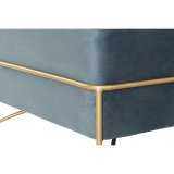 Stol DKD Home Decor   Skum Bl Gylden Metal Polyester Fljl Tr MDF (80 x 80 x 42 cm) #17