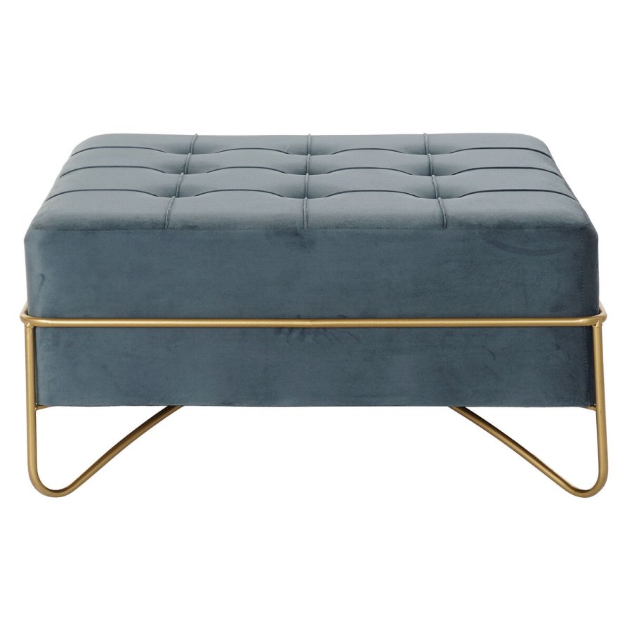 Stol DKD Home Decor   Skum Bl Gylden Metal Polyester Fljl Tr MDF (80 x 80 x 42 cm) #5