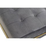 Stol DKD Home Decor   Skum Gr Gylden Metal Polyester Fljl Tr MDF (80 x 80 x 47 cm) #9