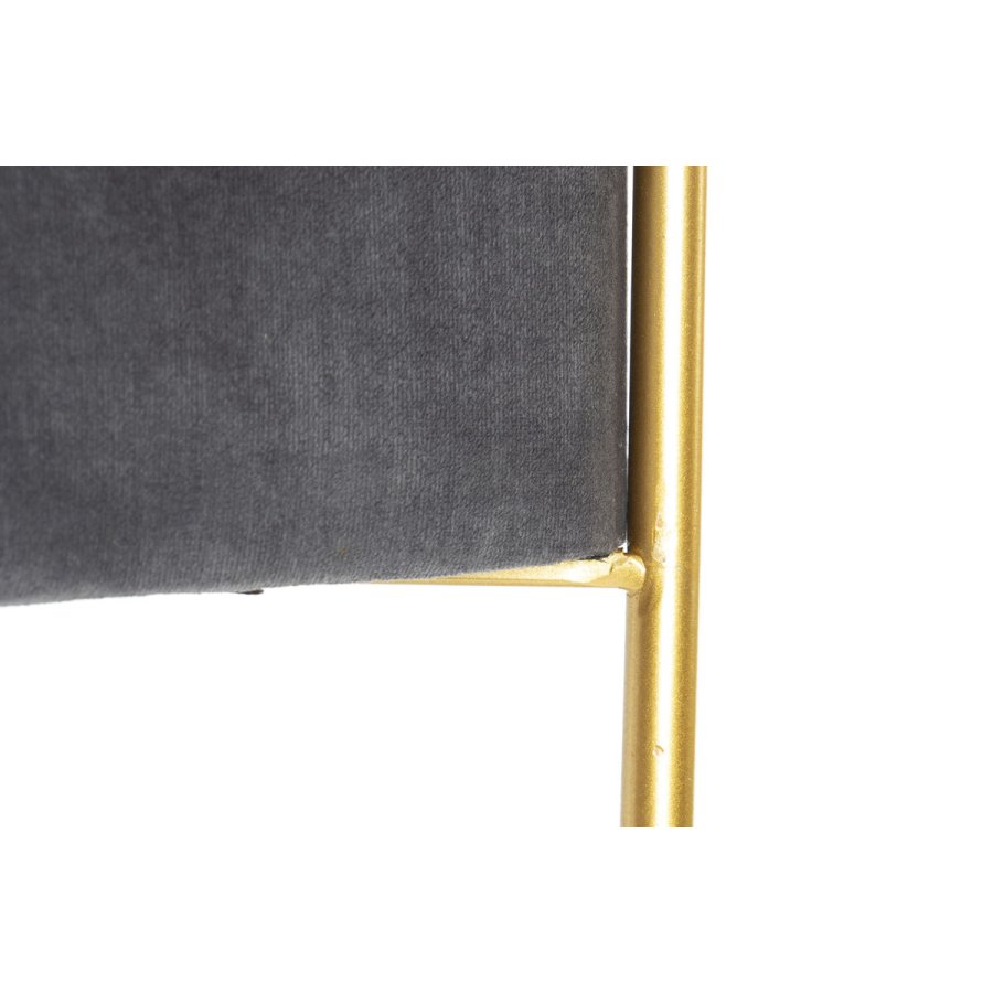 Stol DKD Home Decor   Skum Gr Gylden Metal Polyester Fljl Tr MDF (80 x 80 x 47 cm) #13