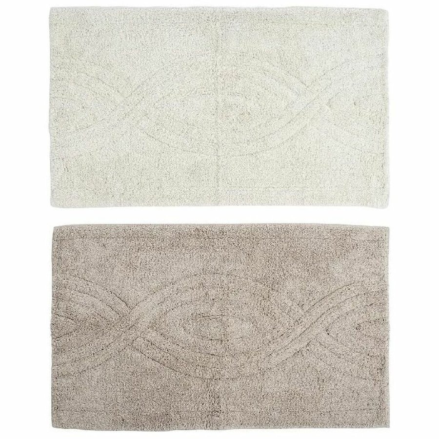 Tppe DKD Home Decor Brun Beige Bomuld (2 pcs) (80 x 50 x 2 cm) #1