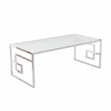 Sofabord DKD Home Decor Krystal Metal Slv (120 x 60 x 45 cm) #1