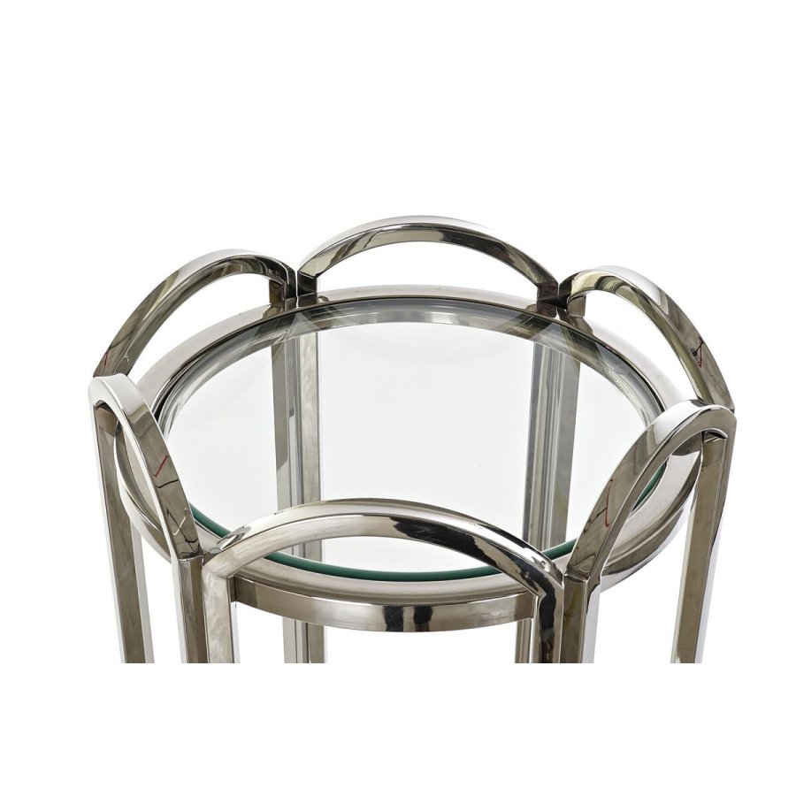 Sofabord DKD Home Decor Krystal Slvfarvet Metal 40 x 40 x 110 cm #3