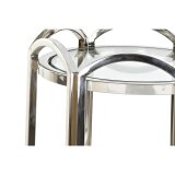 Sofabord DKD Home Decor Krystal Slvfarvet Metal 40 x 40 x 110 cm #2