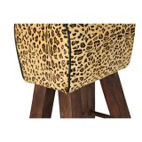 Taburet DKD Home Decor Sort Tr Brun Lder (43 x 35 x 75 cm) #9