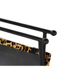 Fodsttte DKD Home Decor Sort Metal Brun Lder Leopard (55 x 45 x 41 cm) #4