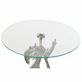 Sofabord DKD Home Decor Gennemsigtig Aluminium Krystal Slvfarvet (46 x 46 x 72 cm) #2