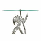 Sofabord DKD Home Decor Gennemsigtig Aluminium Krystal Slvfarvet (46 x 46 x 72 cm) #3