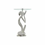 Sofabord DKD Home Decor Gennemsigtig Aluminium Krystal Slvfarvet (46 x 46 x 72 cm) #1