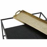 Sofabord DKD Home Decor 61 x 61 x 49 cm Sort Gylden Stl Aluminium #2