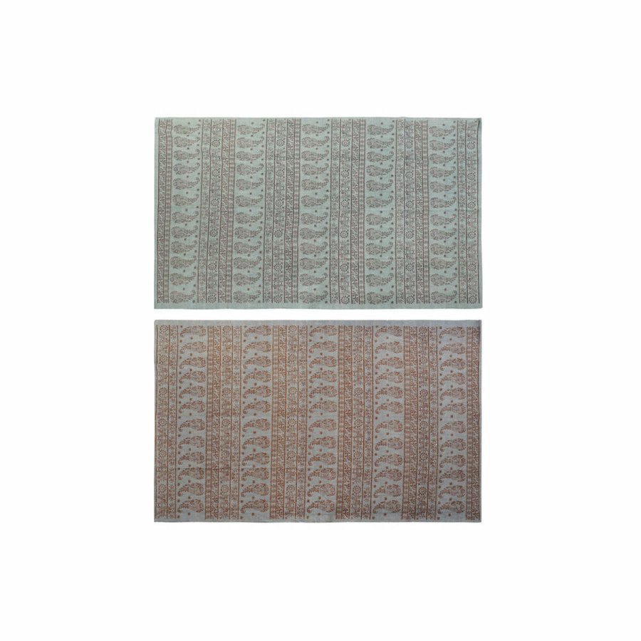 Tppe DKD Home Decor 120 x 180 x 0,4 cm Bl Polyester Grn Araber (2 enheder) #1