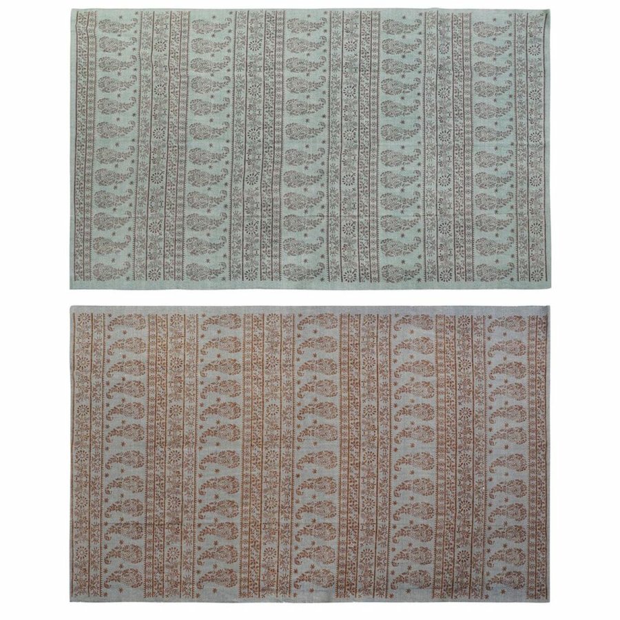 Tppe DKD Home Decor 160 x 230 x 0,4 cm Bl Polyester Grn Araber (2 enheder) #1