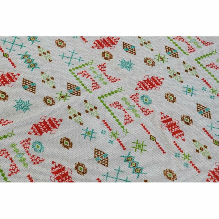 Tppe DKD Home Decor 160 x 230 x 0,4 cm Polyester Hvid Ikat Boho (2 enheder) #17