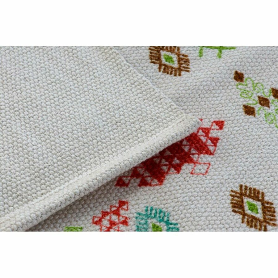 Tppe DKD Home Decor 160 x 230 x 0,4 cm Polyester Hvid Ikat Boho (2 enheder) #5