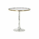 Lille serveringsbord DKD Home Decor Hvid Gylden 51 x 51 x 51 cm #1