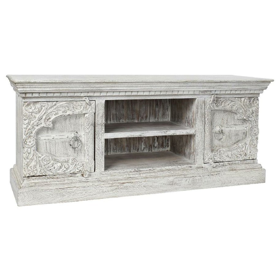 mbler DKD Home Decor 8424001858347 Metal Hvid Mangotr 160 x 40 x 65 cm #1