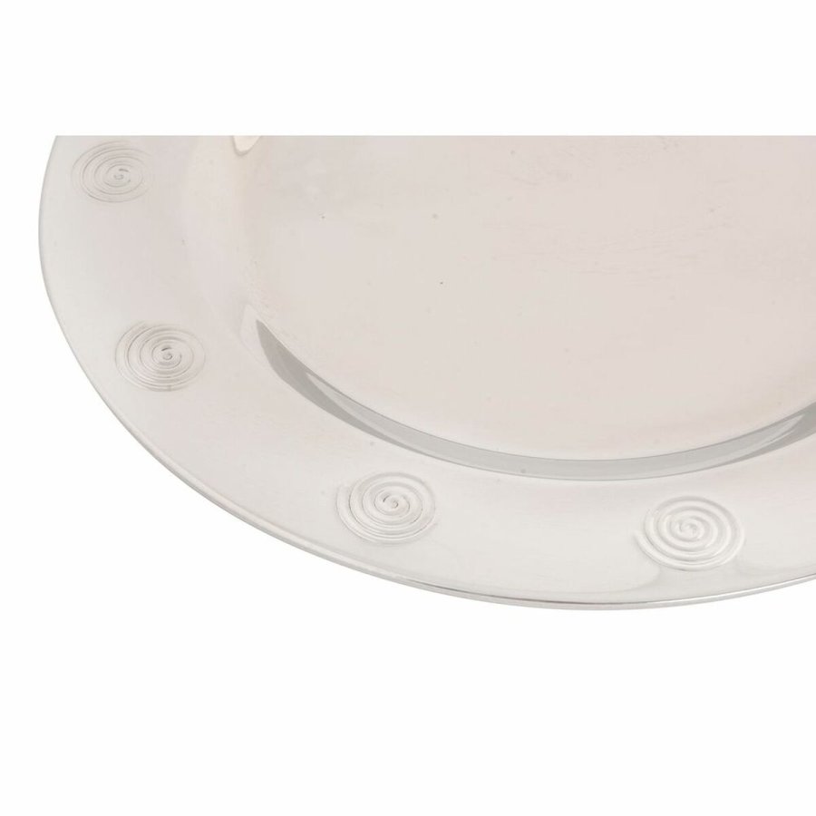 Underkop DKD Home Decor Rustfrit stl Plastik Slvfarvet 30 x 30 x 0,5 cm #4