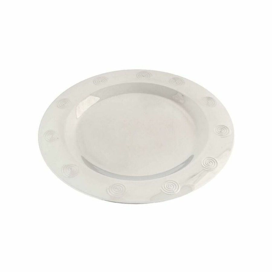Underkop DKD Home Decor Rustfrit stl Plastik Slvfarvet 30 x 30 x 0,5 cm #1